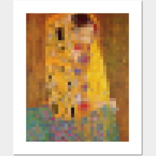 Klimt The Kiss - Pixel Art Posters and Art